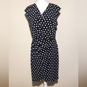 Michael Kors Polka Dot Faux-Wrap Dress